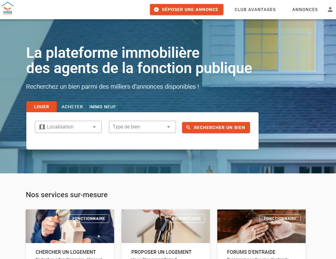 Un nouveau portail d'annonces immobilières dédié aux agents de la Fonction Publique